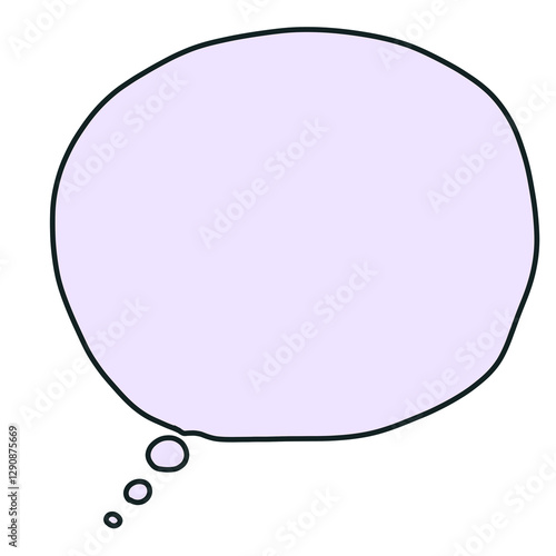 Wallpaper Mural 考える吹き出しのイラスト紫/Illustration of thinking about Dialog  balloon purple Torontodigital.ca