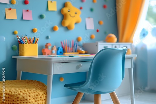 Wallpaper Mural Children’s creative workspace with a desk and art supplies

 Torontodigital.ca