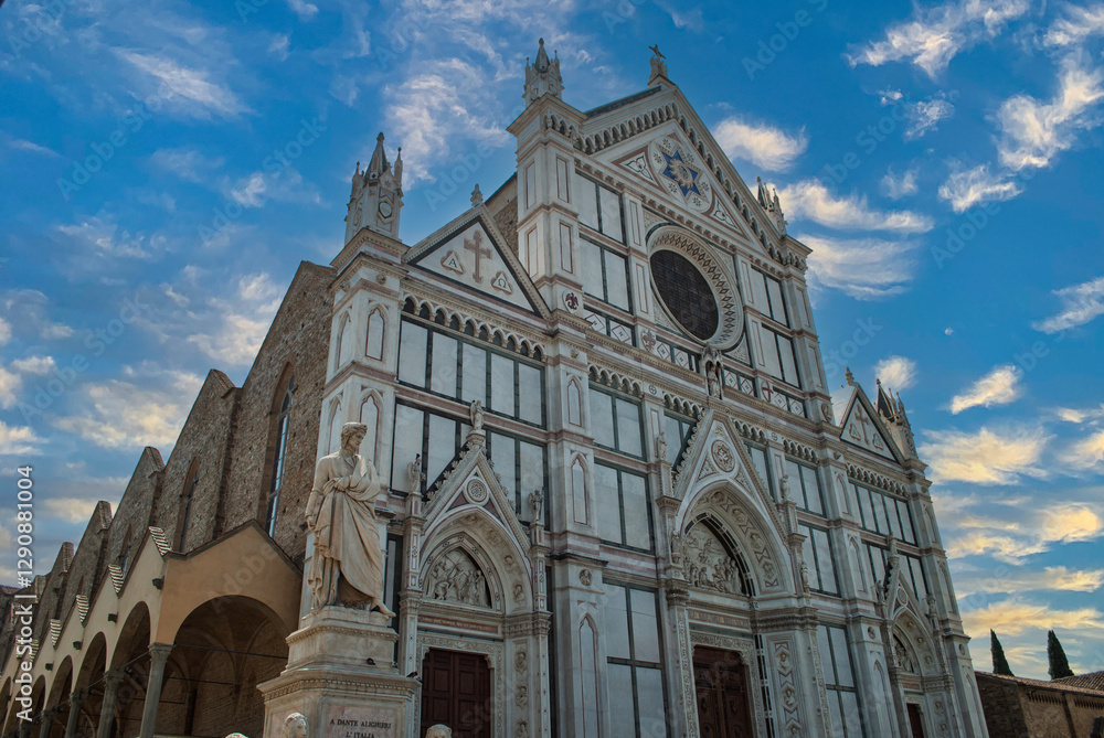 the splendid basilica of Santa Croce in Florence in Tuscany the splendid basilica of Santa Croce in Florence in Tuscany