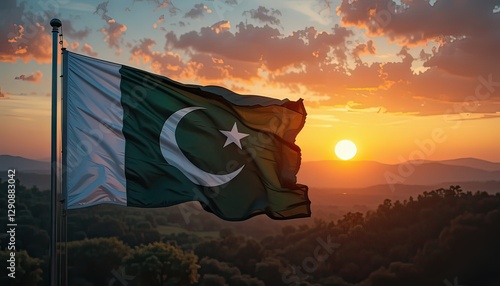 pakistan day celeration with fighter jets forming pakistan flag