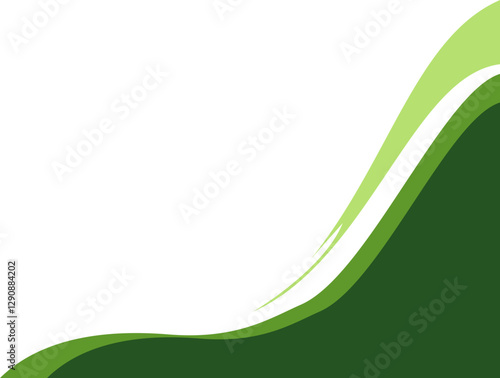 Green Wave Corner Vector