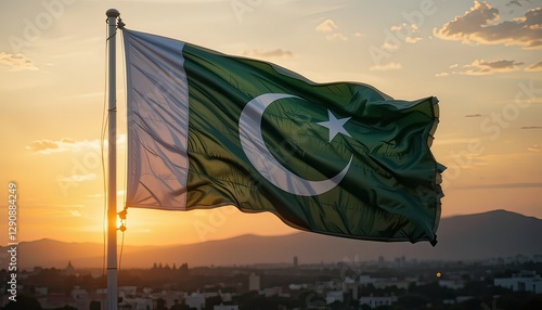 pakistan day celeration with fighter jets forming pakistan flag