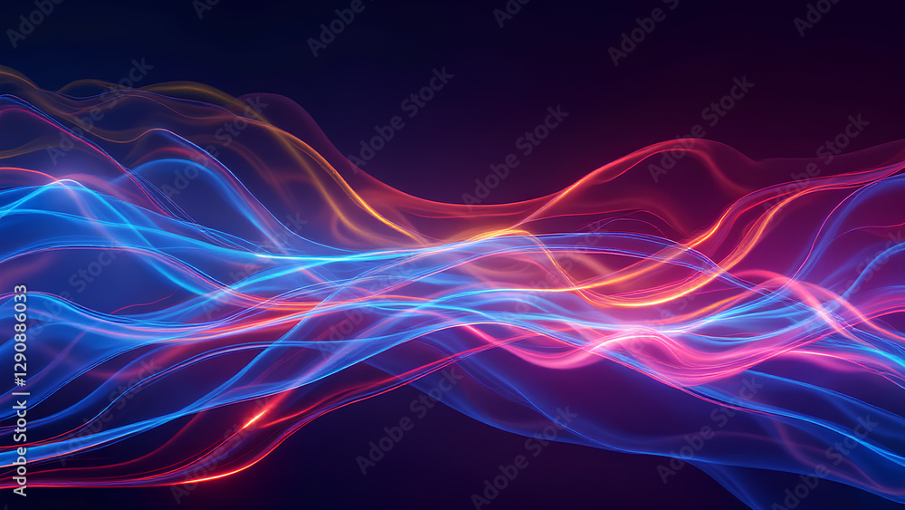 Vibrant fractal waves and glowing smoke in dynamic motion Vibrant fractal waves and glowing smoke in dynamic motion