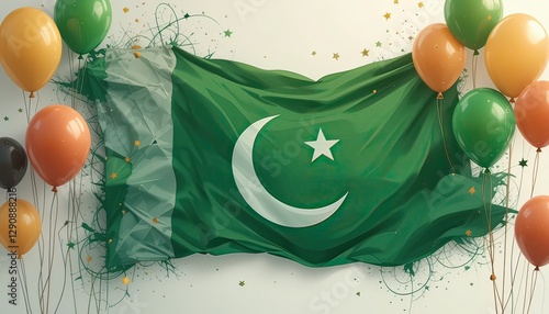 pakistan day celeration with fighter jets forming pakistan flag