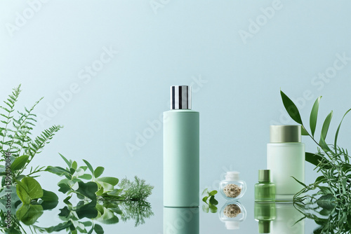 Wallpaper Mural Botanical skincare product presentation Torontodigital.ca