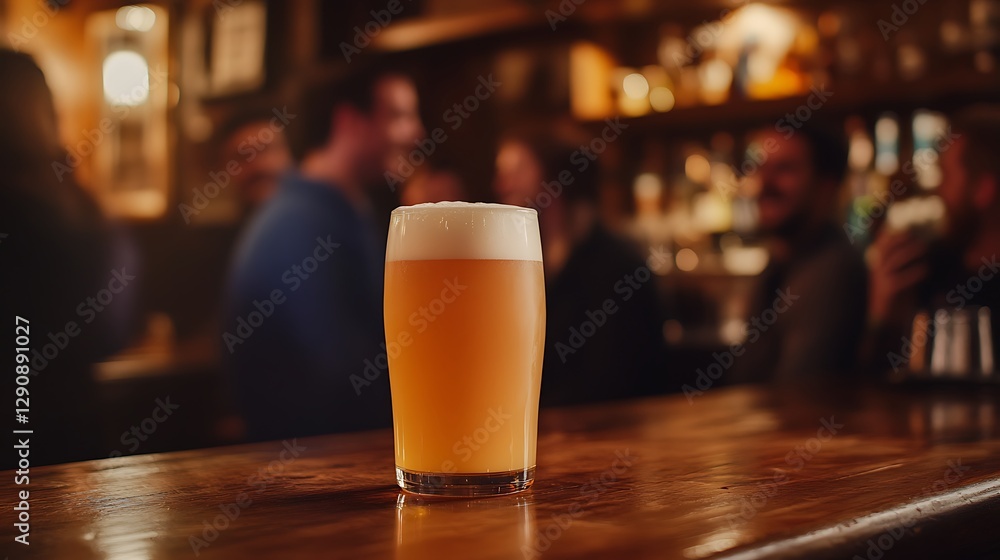 Pint of Craft Beer in Glass with Frothy Foam – Refreshing Drink for Beer Lovers Pint of Craft Beer in Glass with Frothy Foam – Refreshing Drink for Beer Lovers