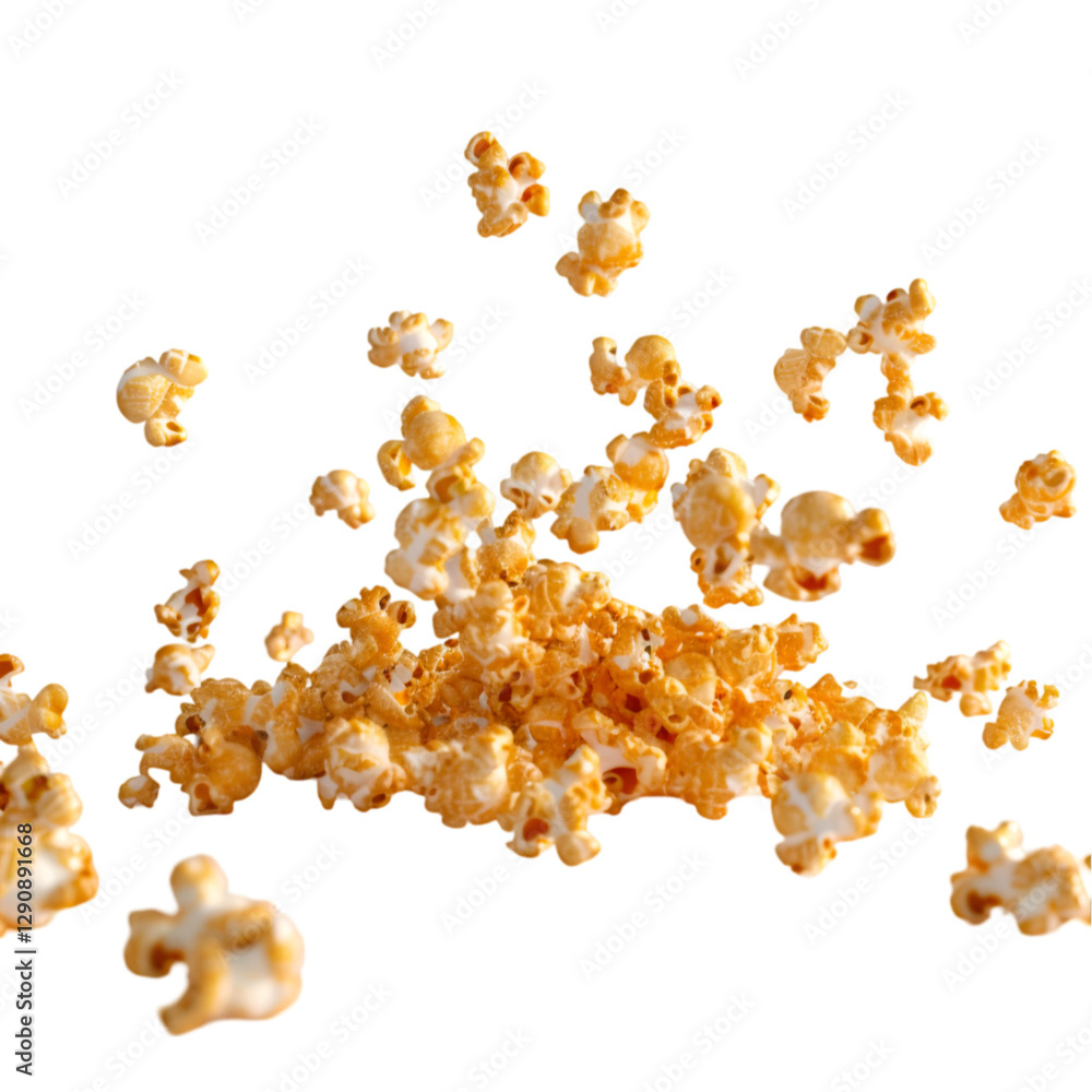 Delicious golden popcorn flying in the air a tasty snack, Delicious golden popcorn flying in the air a tasty snack,