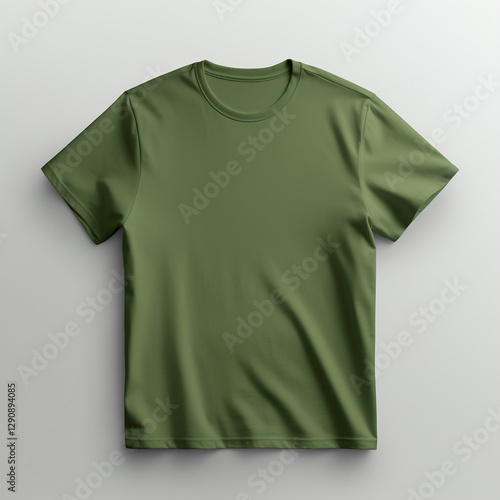 green shirt mockup design on grey background