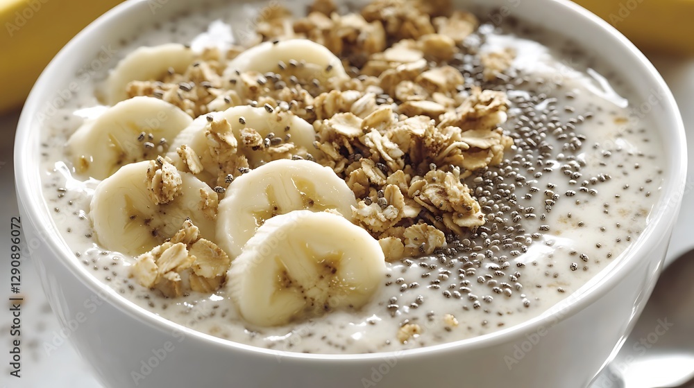 Healthy Smoothie Bowl with Granola, Bananas, and Chia – Nutritious and Energizing Breakfast Healthy Smoothie Bowl with Granola, Bananas, and Chia – Nutritious and Energizing Breakfast