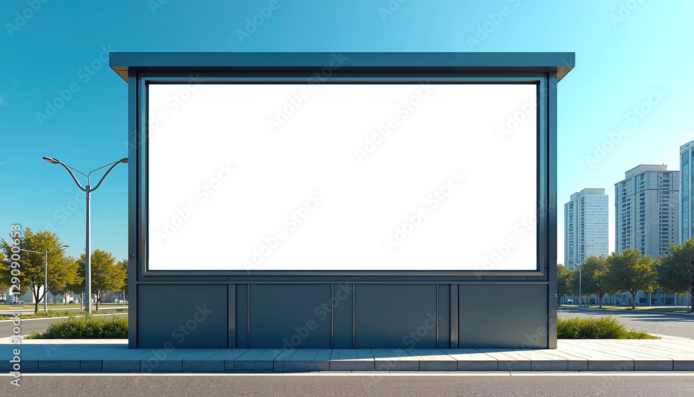 advertising billboard at a bus stop-003 advertising billboard at a bus stop-003