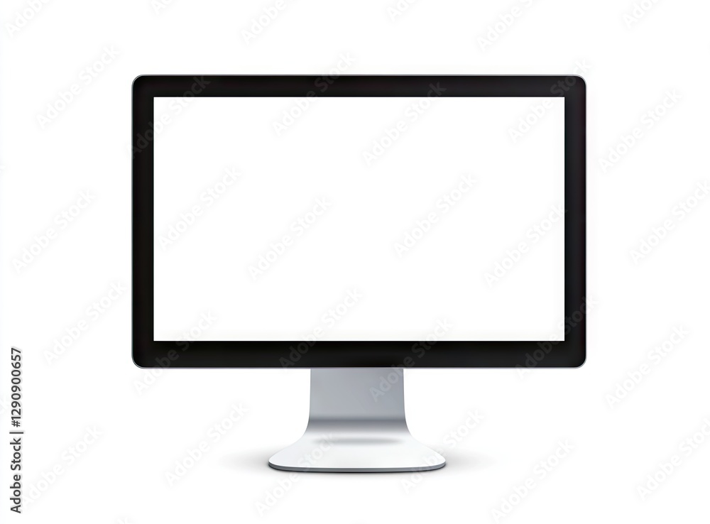 Empty Computer Monitor on White Background Empty Computer Monitor on White Background