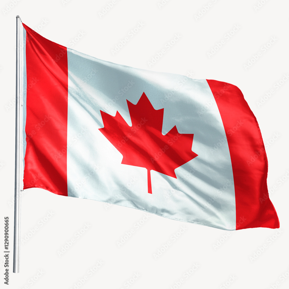 Waving Canada flag, national symbol graphic Waving Canada flag, national symbol graphic