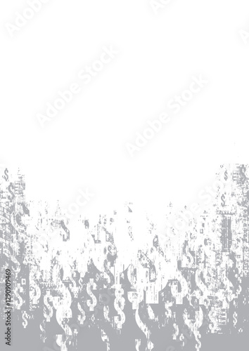 Vector abstract background in A4 format on the theme of banking, finance and money with a dollar sign on a grunge texture and a place for an inscription