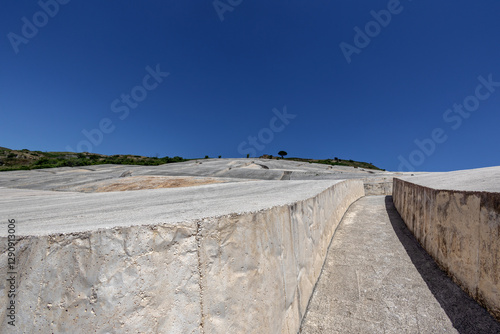 Cretto of Burri also known as the Grande Cretto, a work of environmental art by Alberto Burri in the village of Old Gibellina, province of Trapani, Sicily, Italy
