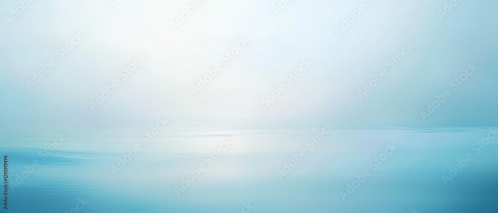 Fototapeta premium Calm blue ocean water with soft sunlight reflections, serene seascape, tranquil nature background for relaxation or meditation themes.