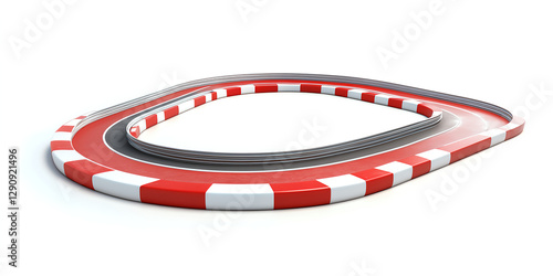 Oval Race Track, Red and White Kerbs photo