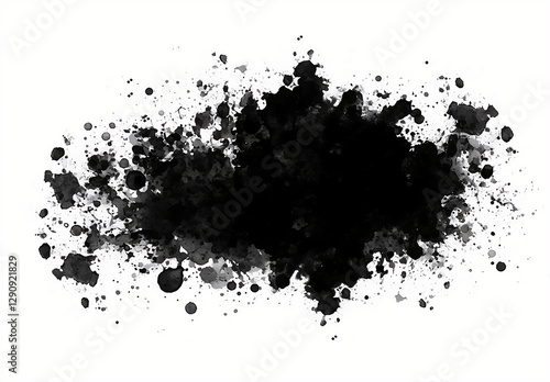 Wallpaper Mural Expressive Black Ink Splatter Vector Elements Great for Modern Artworks and Creative Design Visuals on White Torontodigital.ca