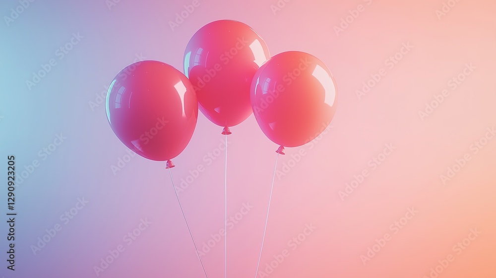 Bright balloons floating in mid-air, radiating joy and vibrant energy. Bright balloons floating in mid-air, radiating joy and vibrant energy.