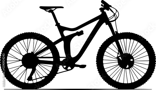 Electric Mountain Bike in Silhouette
