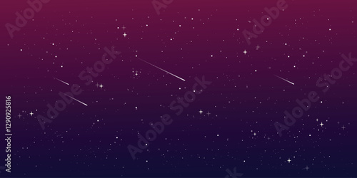 Space stars background. Universe starry pattern with glowing stars. Night sky constellations galaxy. Night starry sky. Stars and stardust in deep universe. Astrology background. Vector illustration.