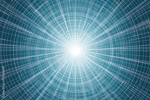 Abstract glowing tunnel of light, representing speed, future, and digital connection.