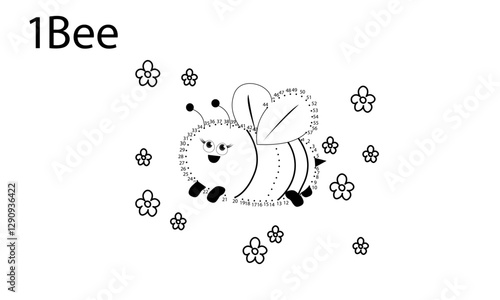 A buzzing bee dot-to-dot printable for young learners. A fun and interactive way to practice numbers.