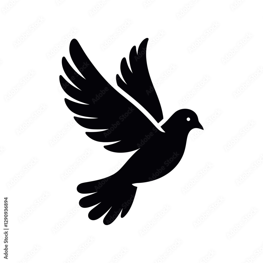 Pigeon Silhouette EPS – Peaceful Dove Vector Graphic Design Pigeon Silhouette EPS – Peaceful Dove Vector Graphic Design