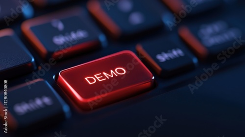 demo key on a computer keyboard.
