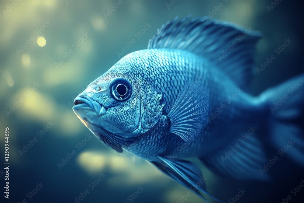 Moonlit Fish in Azure Waters