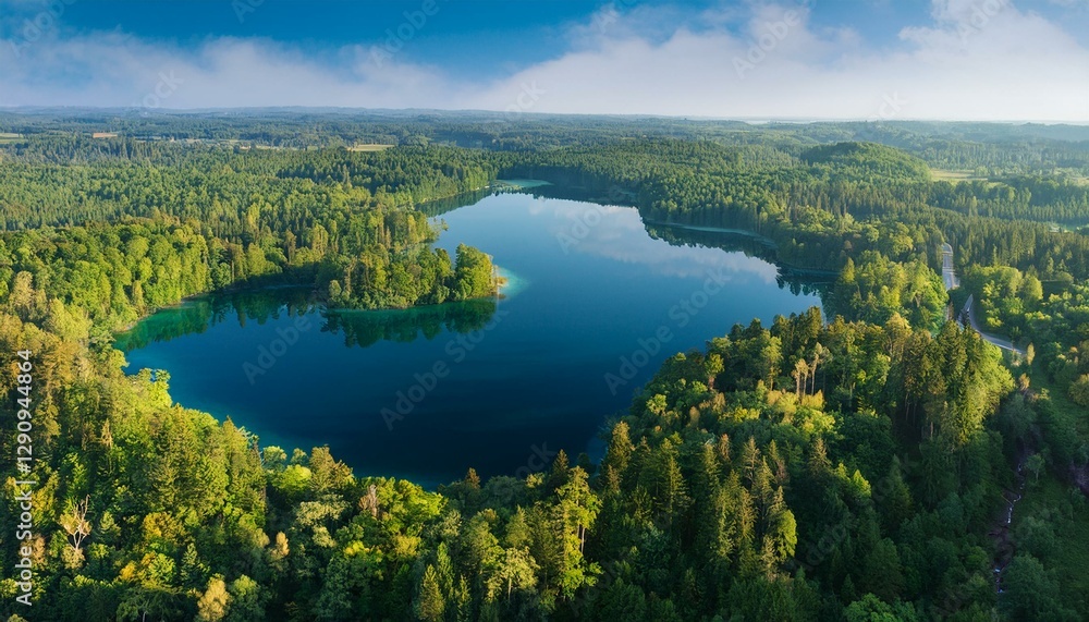 The lake and woods create a magical atmosphere. The lake and woods create a magical atmosphere.