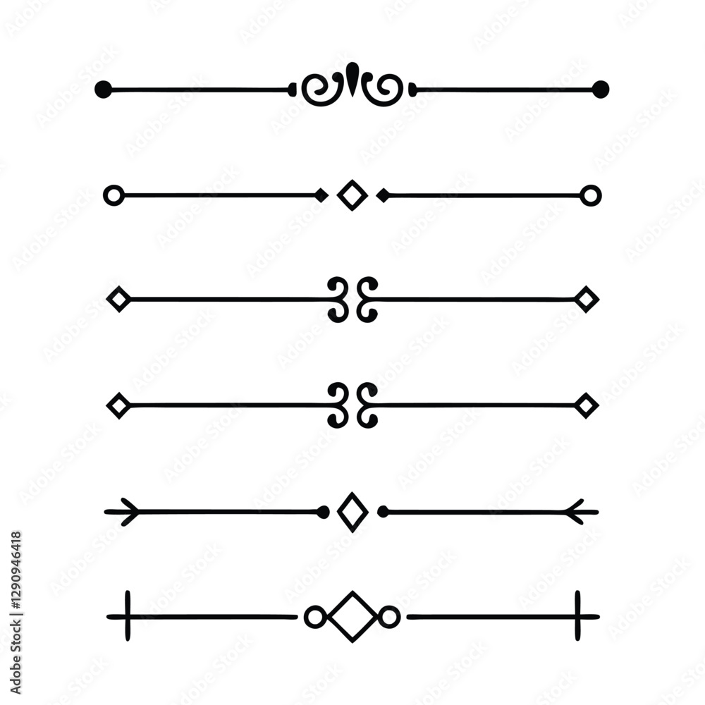 Set of divider line Set of divider line