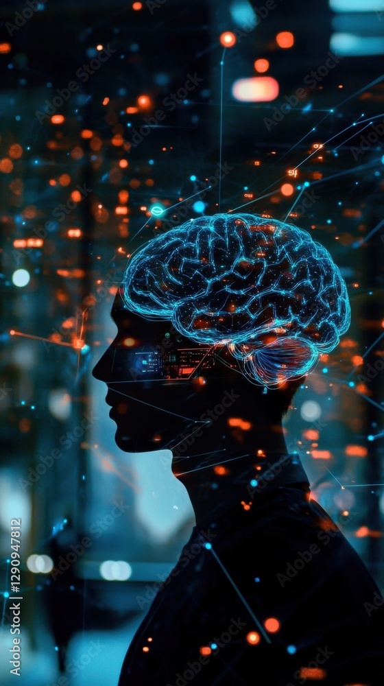 Obraz premium Abstract representation of human cognitive process.
