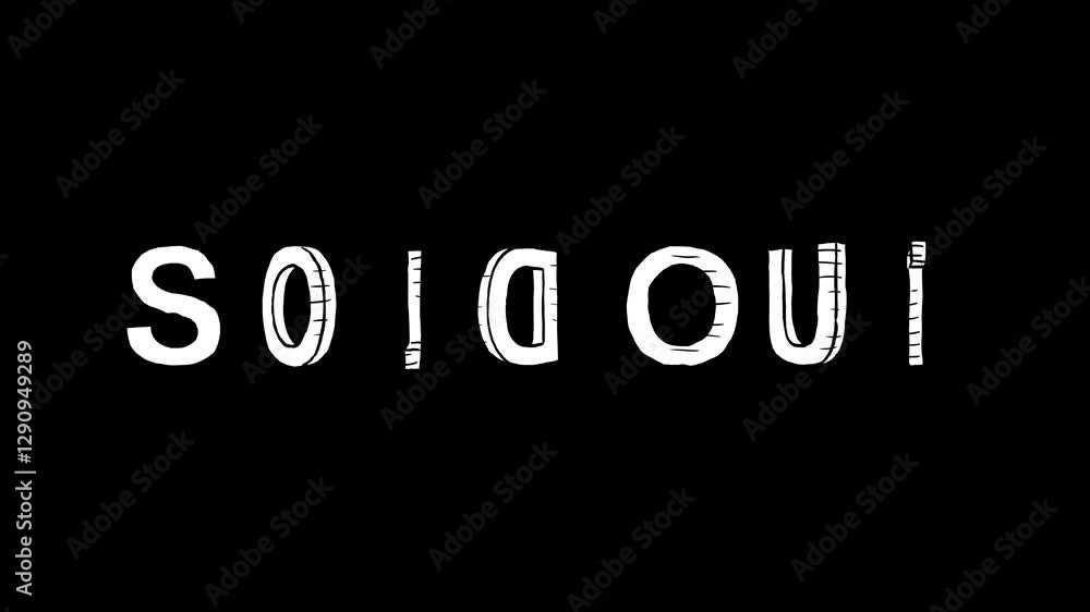 Word Sold Out showing up and disappearing on black background hand drawn animation Word Sold Out showing up and disappearing on black background hand drawn animation