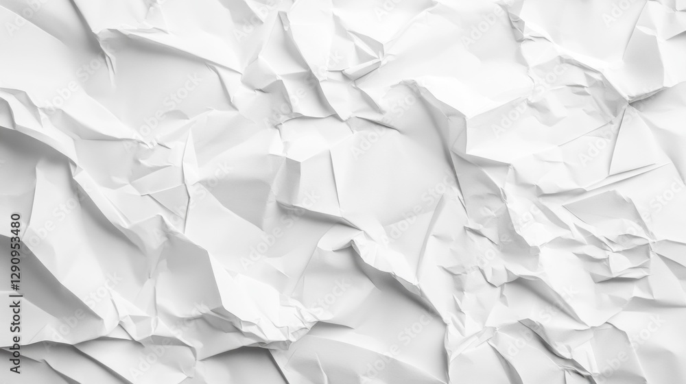 In a tranquil setting, vibrant folds of white paper interplay with light and shadow, forming an abstract canvas that invites creativity and imagination