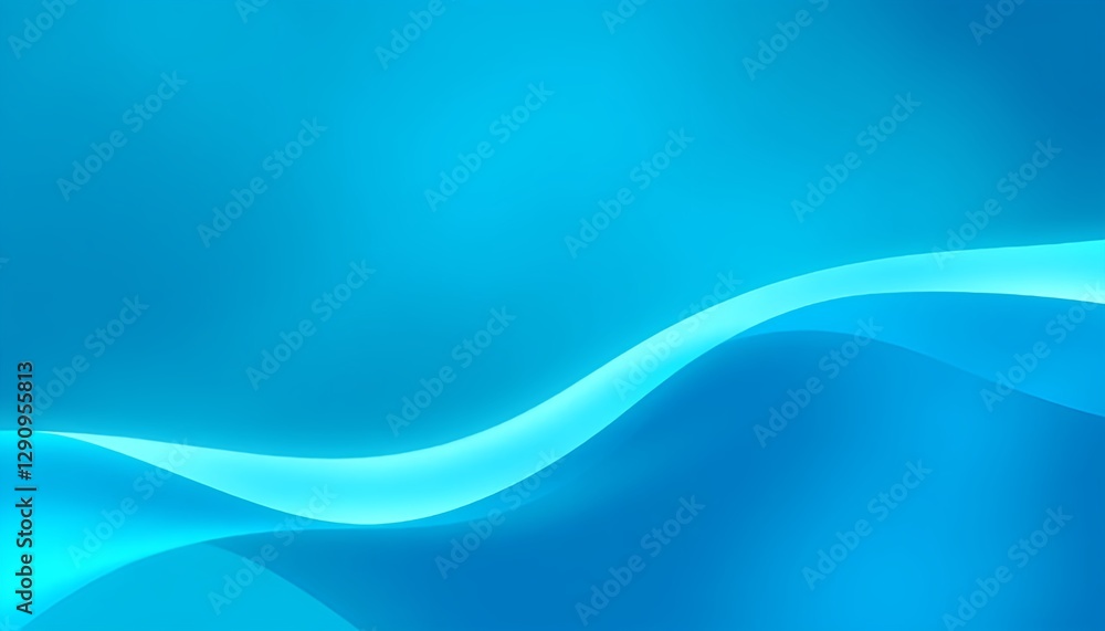 Fluid Blue Wave Background - Smooth Abstract Design