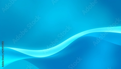 Obraz na płótnie Fluid Blue Wave Background - Smooth Abstract Design w salonie