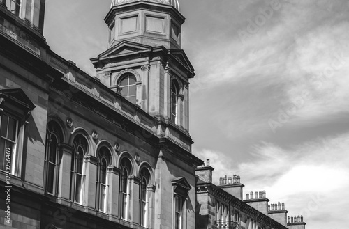 Photography Ancient building in England in black and white