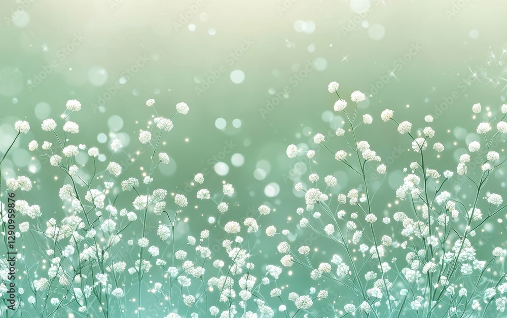 Soft mint green gradient with tiny glowing white floral Easter touches Easter Soft mint green gradient with tiny glowing white floral Easter touches Easter