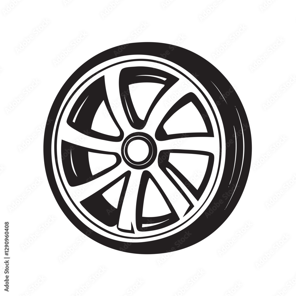 Obraz premium car wheel icon