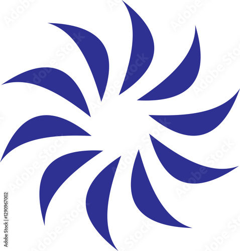 Vector abstract  swirl pattern logo icon isolated