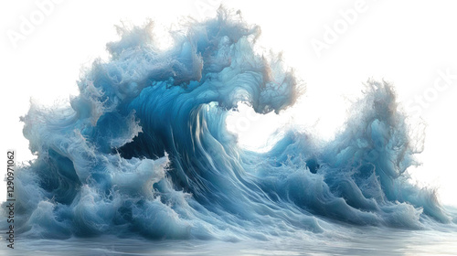 Majestic Wave: A powerful and breathtaking ocean wave surges, its crest elegantly curling to create a captivating display of nature's force and beauty.