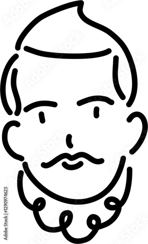 man outline doodle people head