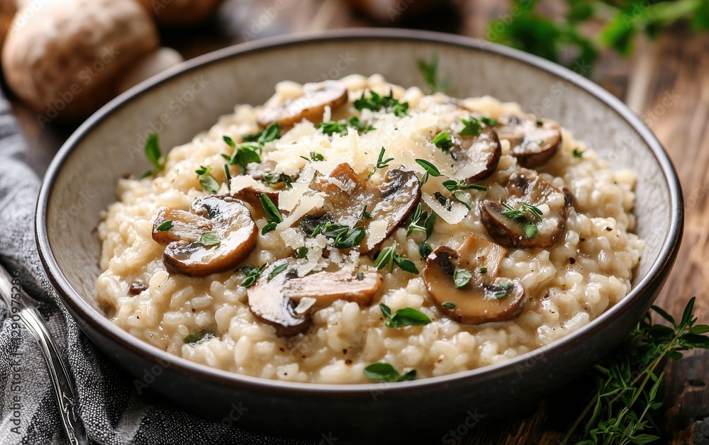 Creamy Mushroom Risotto with Parmesan and Herbs Creamy Mushroom Risotto with Parmesan and Herbs
