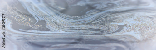 Fotografía spilled gasoline rainbow background, industrial hazard spill pollution, abstract