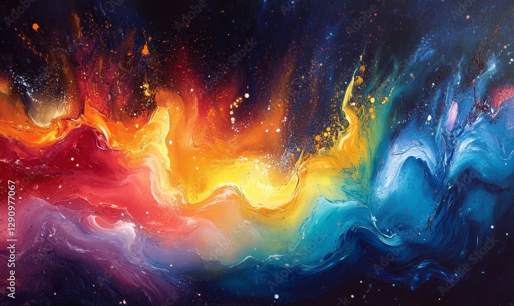 Vibrant Energy Flowing Through Abstract Art, Generative AI Vibrant Energy Flowing Through Abstract Art, Generative AI