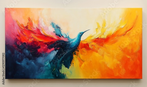 Vibrant Energy Flowing Through Abstract Art, Generative AI