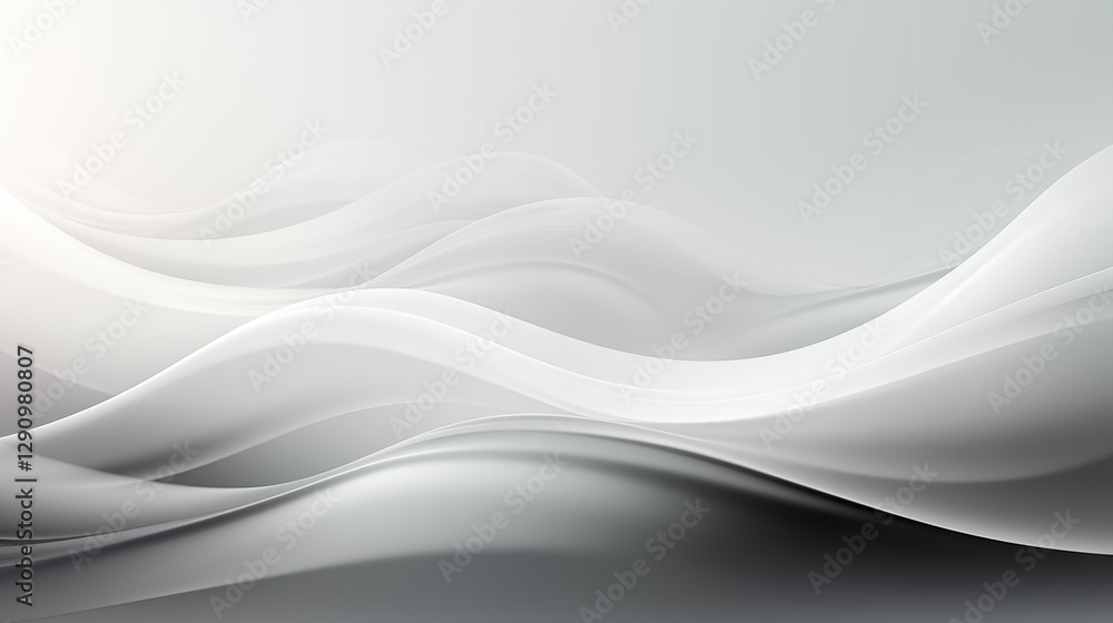 Abstract flowing white waves background with soft light and shadow Abstract flowing white waves background with soft light and shadow