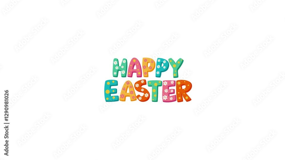 HAPPY EASTER DAY . EASTER ICONS ANIMATION. Colorful Easter eggs HAPPY EASTER DAY . EASTER ICONS ANIMATION. Colorful Easter eggs