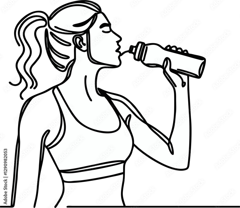 Sporty Woman Staying Hydrated for a Healthy Active Life Sporty Woman Staying Hydrated for a Healthy Active Life