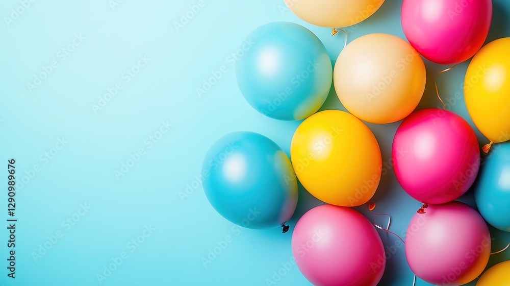 custom made wallpaper toronto digitalColorful balloons arranged playfully, symbolizing joy and creativity in a simple yet vibrant design.
